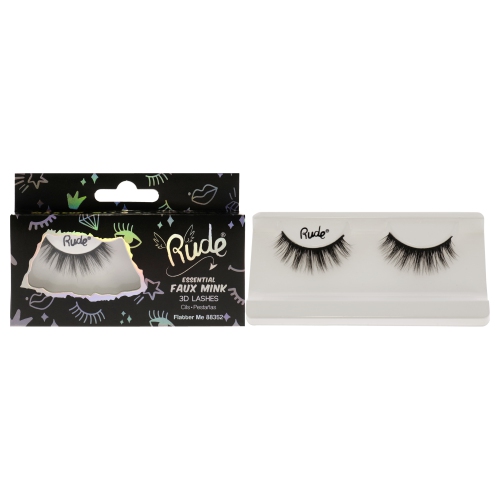RUDE COSMETICS  Essential Faux Mink 3D Lashes - Flatter Me By for Women - 1 PC Pair