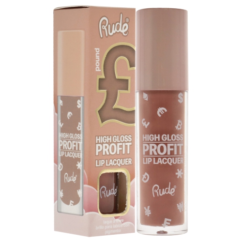 High Gloss Profit Lip Lacquer - Pound by Rude Cosmetics for Women - 0.141 oz Lip Gloss