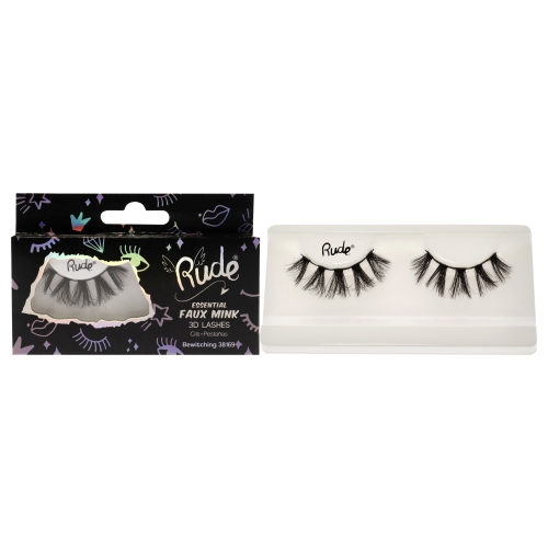 RUDE COSMETICS  Essential Faux Mink 3D Lashes - Bewitching By for Women - 1 PC Pair