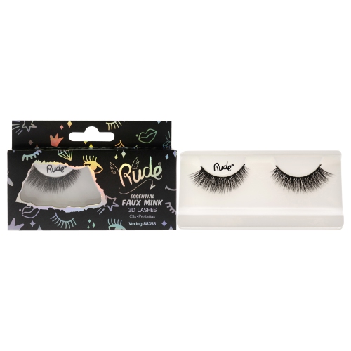 RUDE COSMETICS  Essential Faux Mink 3D Lashes - Vexing By for Women - 1 PC Pair