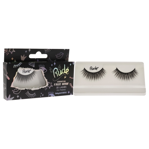 Essential Faux Mink 3D Lashes - Babydoll by Rude Cosmetics for Women - 1 Pc Pair