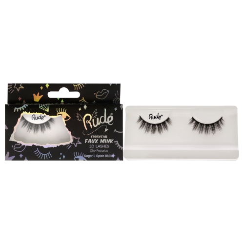 RUDE COSMETICS  Essential Faux Mink 3D Lashes - Sugar And Spice By for Women - 1 PC Pair