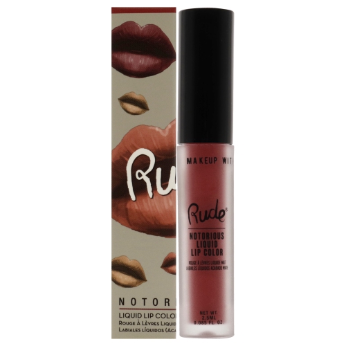 RUDE COSMETICS  Notorious Liquid Lip Color - Radical By for Women - 0.1 OZ Lipstick In Red