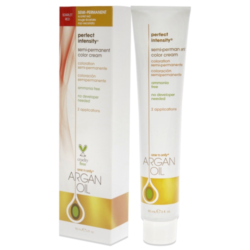Crème de couleur semi-permanente à l'huile d'argan Perfect Intensity - Rouge écarlate par One n Only pour unisexe - 3 oz de couleur de cheveux