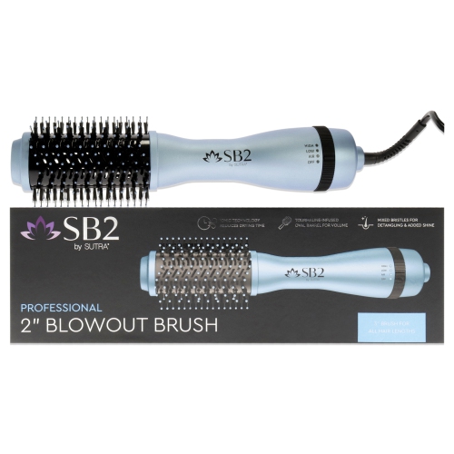 SUTRA  Professional Blowout Brush - Metalic By for Unisex - 2 Inch Hair Brush In Baby Blue