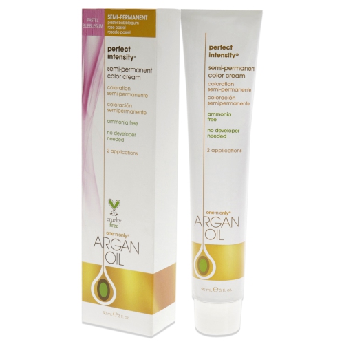 Crème de couleur semi-permanente à l'huile d'argan Perfect Intensity - Pastel Bubblegum par One n Only pour unisexe - 3 oz de couleur de cheveux