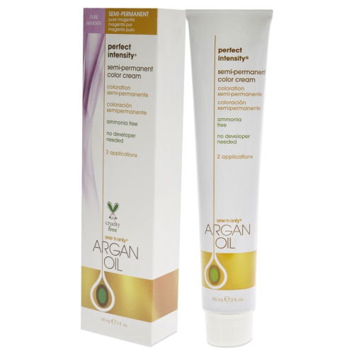 Crème de couleur semi-permanente à l'huile d'argan Perfect Intensity - Pure Megenta par One n Only pour unisexe - 3 oz de couleur de cheveux