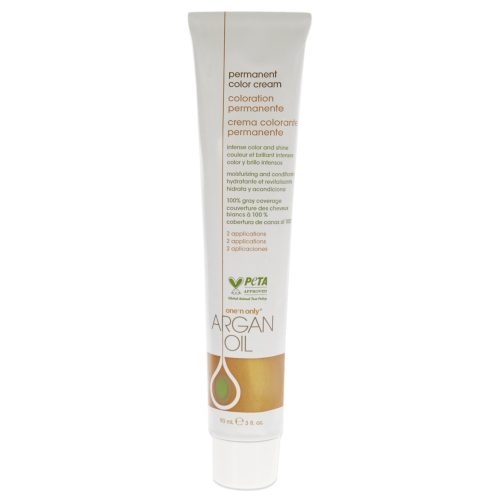 Crème de coloration permanente à l'huile d'argan - 7RG Blond mandarine moyen par One n Only pour unisexe - 3 oz de couleur de cheveux