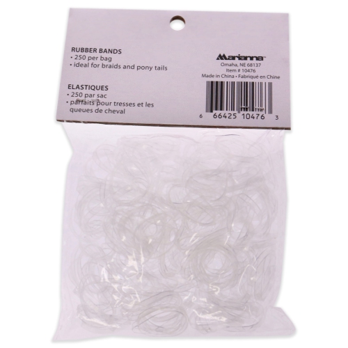 Rubber Bands - Clear by Marianna for Women - 250 Count Hair Tie