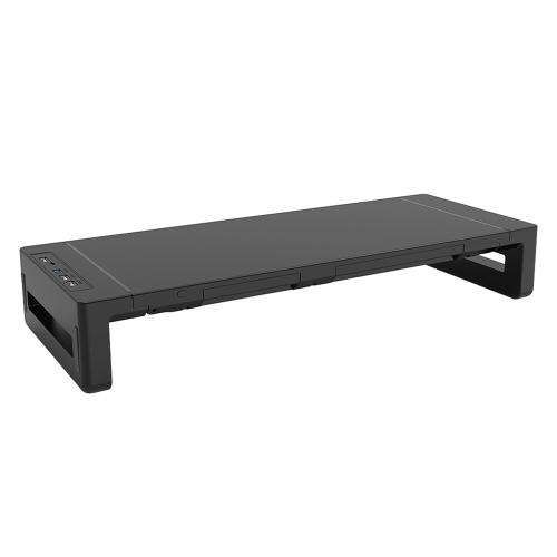 AXGEAR  Monitor Stand Laptop Riser Holder With Storage Drawer USB Charging Port In Black