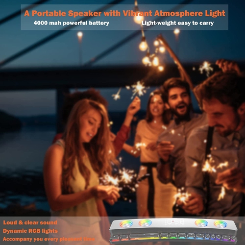 axGear Computer Speakers Desktop FM RGB PC Gaming Speaker Soundbar with Bluetooth