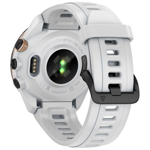 Montre intelligente GPS de 42 mm Approach S70 de Garmin pour le golf - Blanc