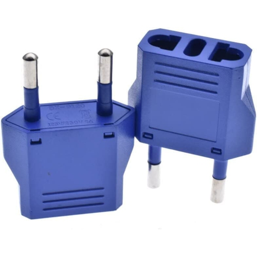 6 Pack of TEDLIN US/CA to European Plug Adapter Travel Power Plug Universal Power Jack Wall Plug Converter Input USA/Canada to Europe/Asia Socket -