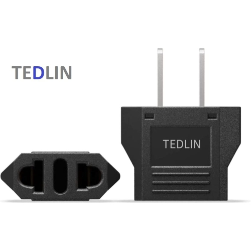 Lot de 6 adaptateurs de prise européenne vers US/CA - Prise d'alimentation universelle - Convertisseur d'entrée européen/Asie vers les USA/Canada