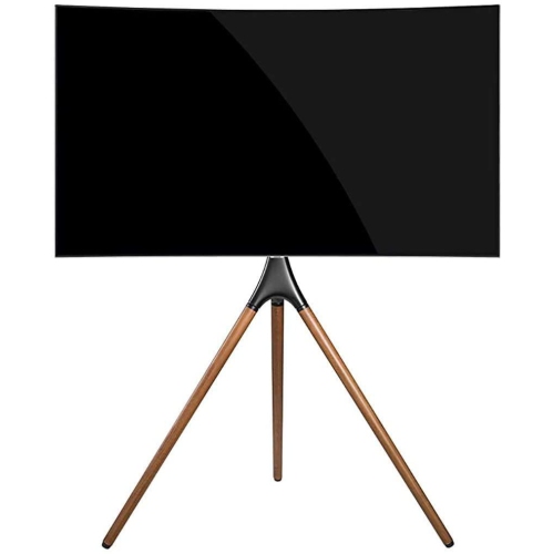 Easel Studio Floor TV Stand for Most 45"-65" Flat Panel TVs, Mobile TV Cart Shelf with Swivel and Tripod Base up to 70.4lbs Max VESA 600x400