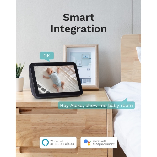 Caméra de surveillance intérieure 4&nbsp;Mpx de WUUK, caméra panoramique/inclinable à 360° pour interphone de surveillance, caméra de sécurité Wi-Fi