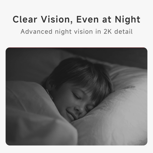 Caméra de surveillance intérieure 4&nbsp;Mpx de WUUK, caméra panoramique/inclinable à 360° pour interphone de surveillance, caméra de sécurité Wi-Fi