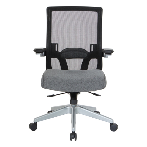 Manager's Chair with Breathable Mesh Back and Charcoal Fabric Seat