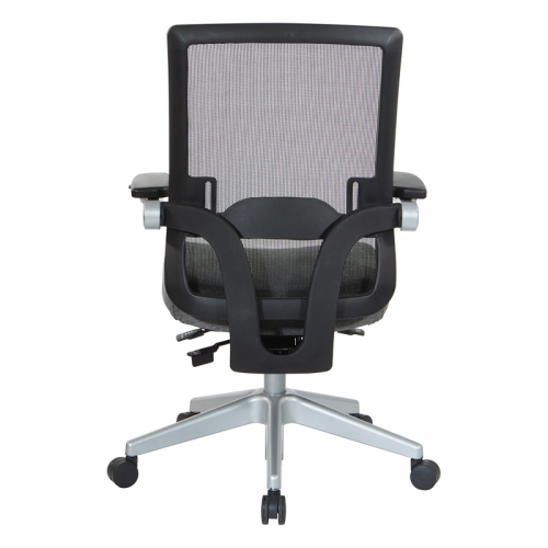 Manager's Chair with Breathable Mesh Back and Charcoal Fabric Seat