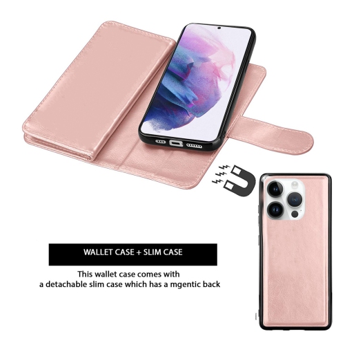 XCRS Apple iPhone 14 Pro Max Wallet Pouch Case, detachable magnet phone cover, Store 9 cards, PU Leather Flip Cover with Kickstand Magnetic Closure