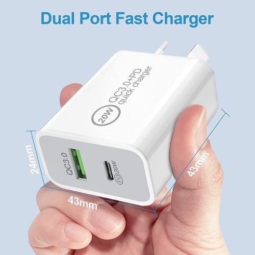 Wall Charger 25W PD USB Power Adapter iPhone Charger Compatible with iPhone 13/12/11 Pro/11/XS MAX/XR/8/7/6s/6 Plus/AirPods