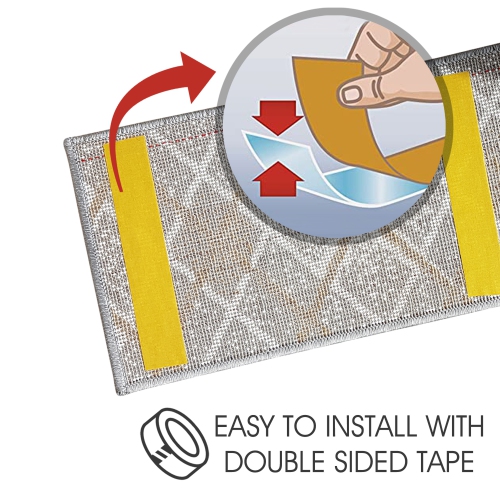 SussexHome Stair Treads - Carpet Strips for Indoor Stairs - Easy to Install with Double Adhesive Tape - Safe, 9" X 28" - 4-Pack - Teal