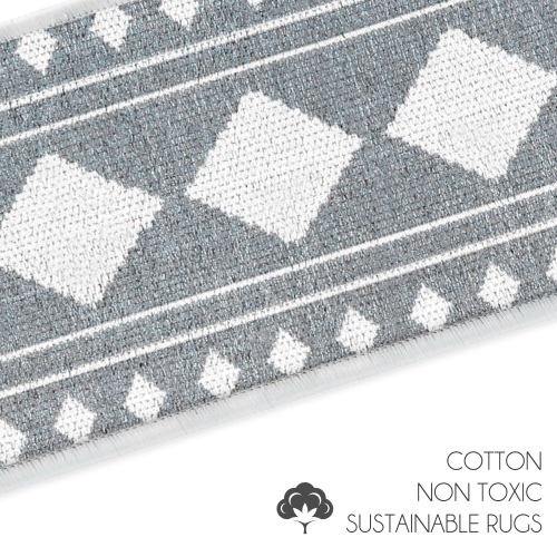 SussexHome Stair Treads - 70 % Cotton Carpet Strips for Indoor Stairs - Easy to Install with Double Adhesive Tape - Safe, 9" X 28" - 13-Pack - Gray