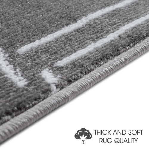 SussexHome Stair Treads - Carpet Strips for Indoor Stairs - Easy to Install with Double Adhesive Tape - Safe, 9" X 28" - 4-Pack - Gray