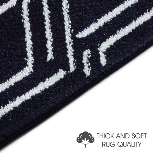 SussexHome Stair Treads - Carpet Strips for Indoor Stairs - Easy to Install with Double Adhesive Tape - Safe, 9" X 28" - 13-Pack - Navy