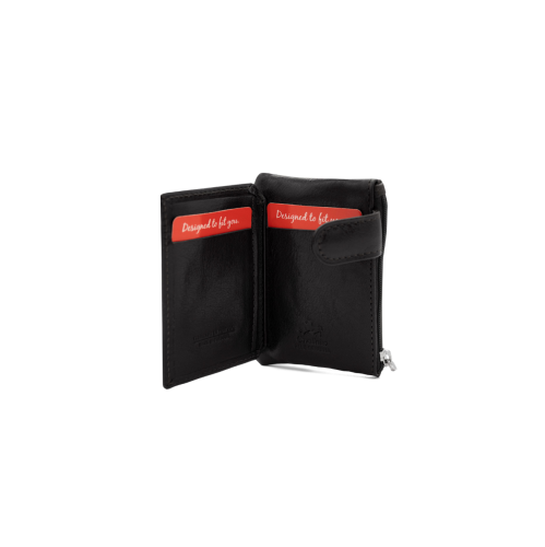 Cavalinho Leather coin purse - Black - handmade in Portugal