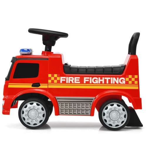 Topbuy Kids Ride On Car Fire Engine Licensed Mercedes Benz Scooter w/ Storage Space Indoor & Outdoor Use