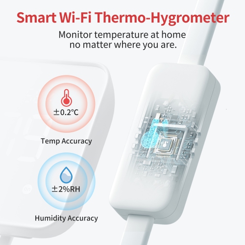 Hub SwitchBot 2 | Fonctionne comme un thermomètre hygromètre WiFi, une télécommande IR, une télécommande intelligente et un capteur de lumière,
