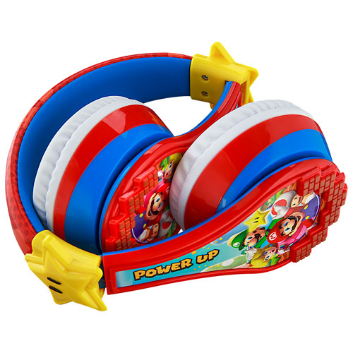 Casque d'écoute Bluetooth pour enfants Super Mario de KIDdesigns - Multicolore