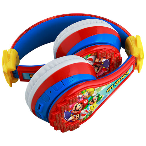 KIDdesigns Super Mario Over-Ear Bluetooth Kids Headphones - Multi
