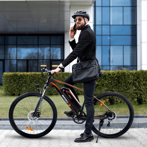 Gyrocopters Brio 350W Electric Mountain Bike with up to 60km Battery Range - Black - Only at Best Buy