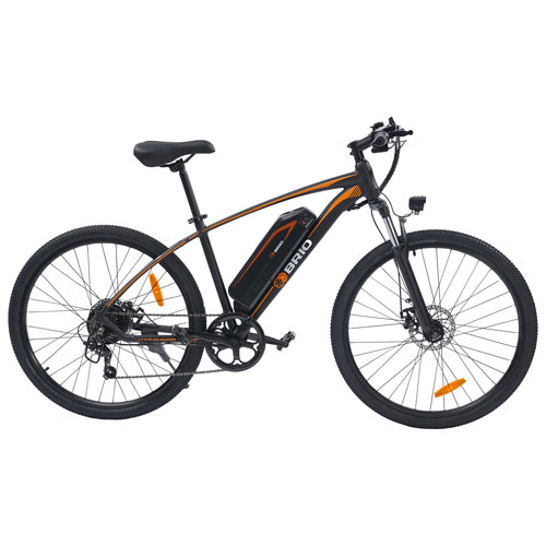 Gyrocopters Brio 350W Electric Mountain Bike with up to 60km Battery Range - Black - Only at Best Buy