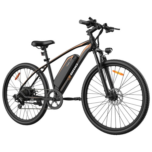 Gyrocopters Brio 350W Electric Mountain Bike with up to 60km Battery Range - Black - Only at Best Buy
