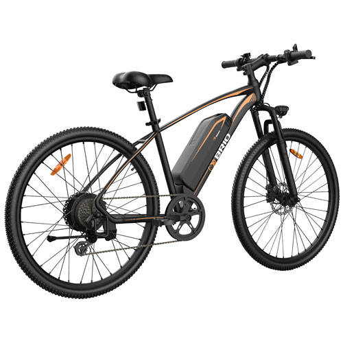 Gyrocopters Brio 350W Electric Mountain Bike with up to 60km Battery Range - Black - Only at Best Buy