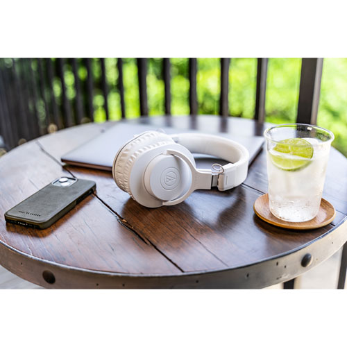 Audio-Technica ATH-M20xBT Over-Ear Sound Isolating Bluetooth Monitor Headphones - White