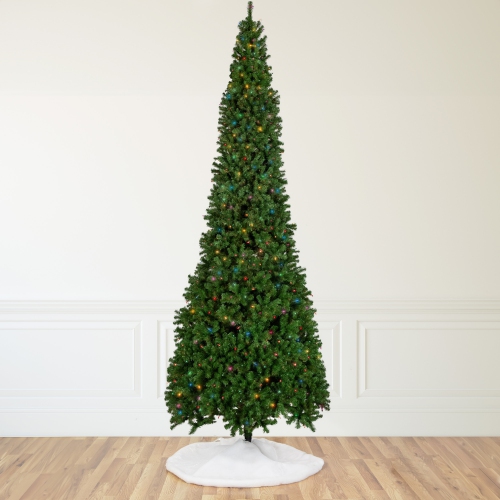 Pre-Lit Commercial Pendleton Spruce Slim Artificial Christmas Tree - 16' - Multicolor Lights