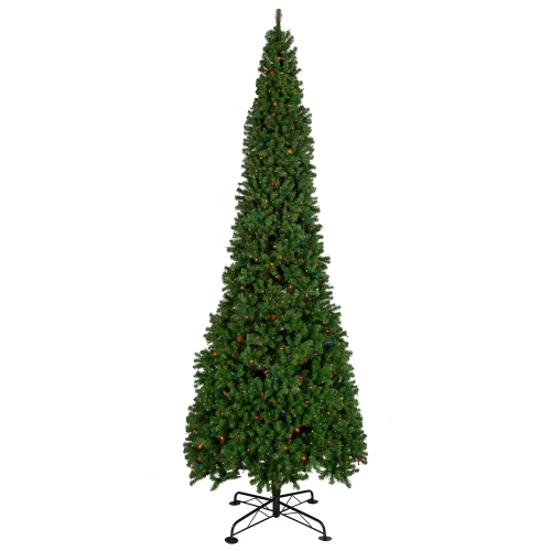 Pre-Lit Commercial Pendleton Spruce Slim Artificial Christmas Tree - 16' - Multicolor Lights