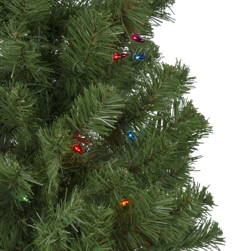 Pre-Lit Commercial Pendleton Spruce Slim Artificial Christmas Tree - 16' - Multicolor Lights