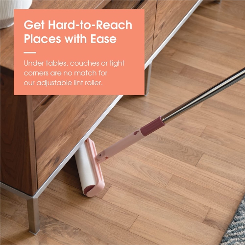 Useful Co Extendable Lint Roller - 16cm to 110cm, 1 Lint Roller + 4 Refills for Clothes and Pet Hair Removal, Washable and Reusable with Super Sticky