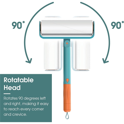 Useful Co Extendable Lint Roller - 16cm to 110cm, 1 Lint Roller + 4 Refills for Clothes and Pet Hair Removal, Washable and Reusable with Super Sticky