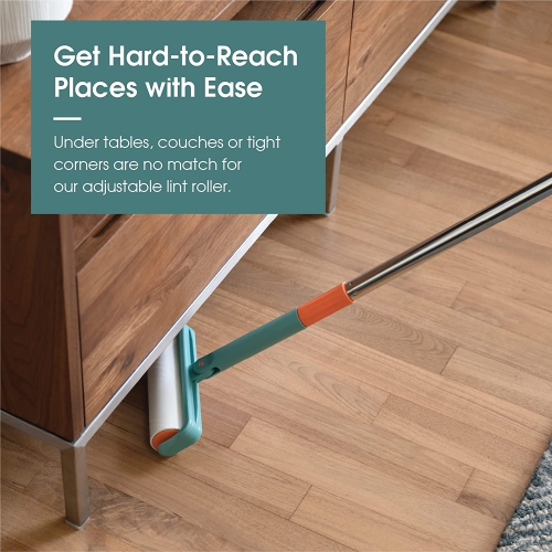 Useful Co Extendable Lint Roller - 16cm to 110cm, 1 Lint Roller + 4 Refills for Clothes and Pet Hair Removal, Washable and Reusable with Super Sticky