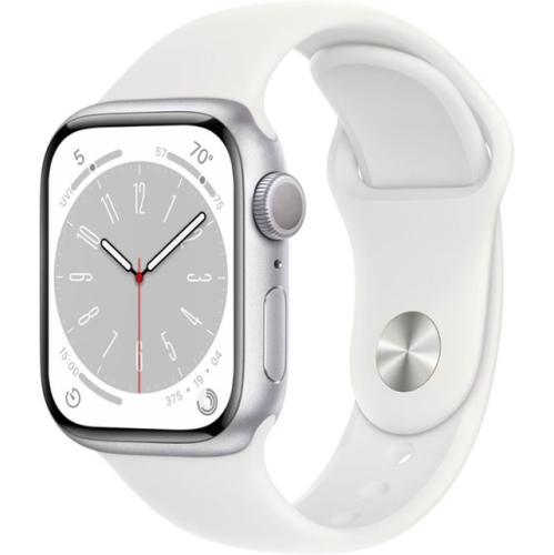 Apple Watch Series 8 (GPS) 41mm Silver Aluminum Case with White 