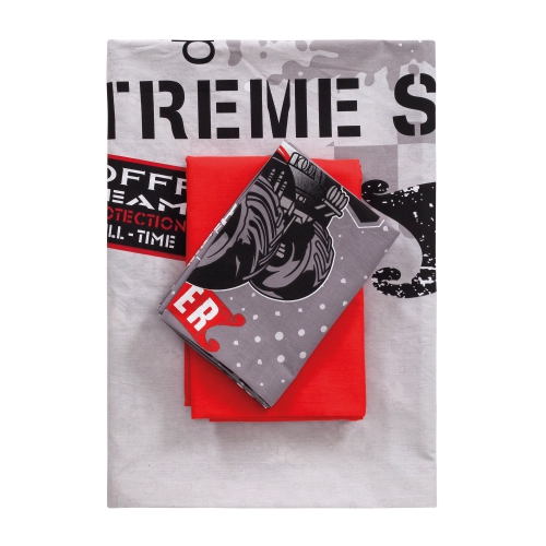 SUSSEXHOME Mud In White Duvet Cover Set, Twin Size Duvet Cover, 1 Duvet Cover, 1 Fitted Sheet and 2 Pillowcases, Iron Safe, Hypoallergenic,