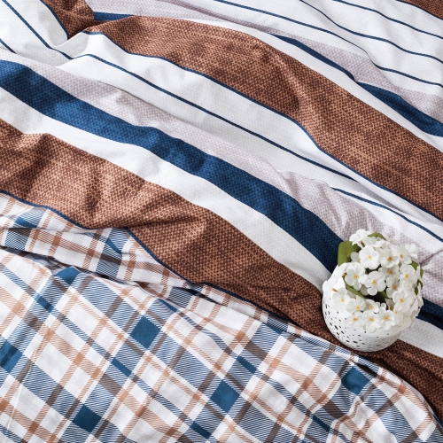 SUSSEXHOME Midnight Eagle Duvet Cover Set Brown, Full Size Duvet Cover, 1 Duvet Cover, 1 Fitted Sheet and 2 Pillowcases, Iron Safe, Hypoallergenic,