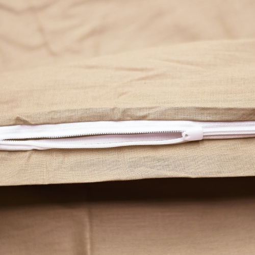 SUSSEXHOME Cream Lines Duvet Cover Set Anthracite, Full Size Duvet Cover Set, 1 Duvet Cover, 1 Fitted Sheet and 2 Pillowcases , Iron Safe,