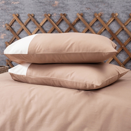 SUSSEXHOME Dream Cream Duvet Cover Set Mink, 1 Duvet Cover, 1 Fitted Sheet and 2 Pillowcases, Queen Size Duvet Cover Set , Iron Safe, Hypoallergenic,